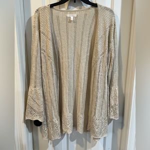 LC Lauren Conrad Cream Knit Cardigan